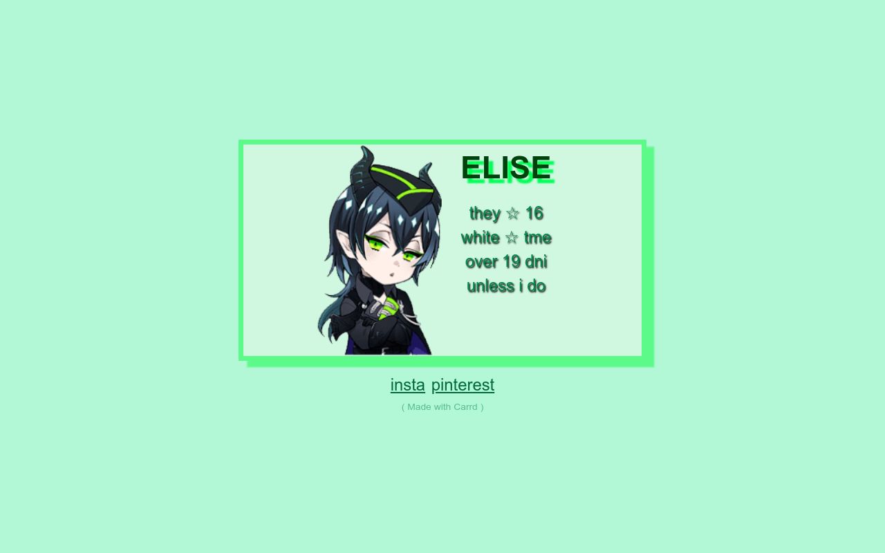 Carrd profile picture for @wickedness